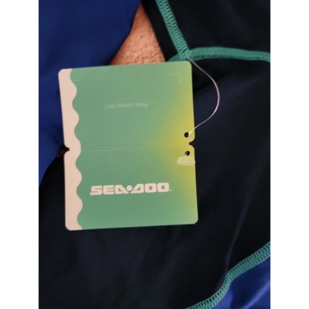 Sea Doo Long Sleeve‎ Womens Rashguard Royal Blue/Black Medium Performance